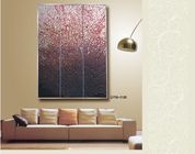 Handgemalte dekorative Glaswände für Sofa-Hintergrund, rote Korallen-Thema
